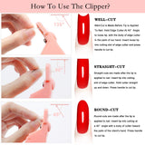 Clear Acrylic Nail Tips for Women LetGoShop Fake Nails Lady French Style Acrylic Artificial Tip Manicure with Box of 10 Sizes 500pcs for Nail Art Salons and Home DIY