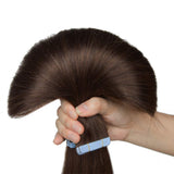 14 Inch Remy Tape in Human Hair Extensions 20pcs 40g/pack #4 Medium Brown Balayage Long Straight Hair Seamless Skin Weft Invisible Double Sided Tape