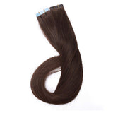 SEGO Remy Tape In Hair Extensions Human Hair Extensions Tape In Real Hair Straight Skin Weft Tape In Human Hair Extensions Seamless Invisible Double Sides Tape 40 Pieces Medium Brown 20 Inch 100 Gram