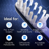 Emmi-dent Platinum 4-Pin Regular Bristle-Head Attachments - Electric Toothbrush Replacement Heads. Cleans With Ultrasound Waves. (Regular 4 Pack)