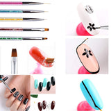 Nail Art Tools Acrylic Nail Brush 15 Pcs Rhinestone Picker Wax Pencil Tips Dotting Pens Nail Liner Brushes (Acrylic Nail Art Tools)