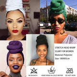 4 Pieces Stretch Jersey Turban Head Wrap Knit Headwraps Urban Hair Scarf Solid Color Breathable Ultra Soft Extra Long Head Band Tie for Women