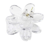 Zhooch Hair Claw Clips –Mini Flowers. Small Hair Jaws, Inner Teeth, Premium quality. Strong Hold Spring for Fine, Thin, Short Medium Hair. Pack of 4. Made in Korea (Invisible Clear)