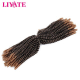 4 Packs 8 Inch Spring Twist Braiding Hair Crochet Braids Bomb Spring Twist Crochet Hair Fluffy Twist Hair Jamaican Bounce Synthetic Hair Extensions(T1B/350#)
