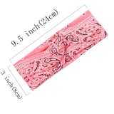 Bohend Boho Headband Wide Elastic Boho Bandeau Criss Cross Hair Band Sports Yoga Daily Use Hair Accessories for Women and Girls (B)