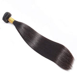 Brazilian Straight Hair 1 Bundle Virgin Human Hair Single Bundle 100g Unprocessed Straight Human Hair Bundles,(20" Natural Black)