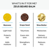 ZEUS Mustache Wax - 1 oz - Light Hold, Conditioning Wax for Men! (3 PACK)