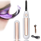 【2020 NEWEST】 Heated Eyelash Curler, Electric Eyelash Curler, Professional Mini Eyelash Curler USB Rechargeable, Quick Heating Long Lasting, with LED Display