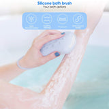 HelloCreate Silicone Bath Body Scrubber Exfoliating Massage Shower Brush Baby Shampoo Brush