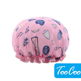 Shower Cap, TooCoo Double Waterproof Layers Women Bath Shower Hat, Fashionable EVA Bathing Shower Caps ([4Pack])