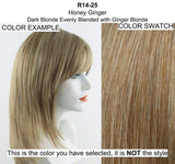 18" Simply Straight Pony Tail Color R14/25 HONEY GINGER - Hairdo Hairpieces Wrap Around Tru2Life Heat Friendly Synthetic Comb Clip Attachment Wavy Flat Iron Bundle Maxwigs Hairloss Booklet