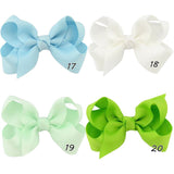 DreamHigh Baby Girls Huge Grosgrain Ribbon Boutique Hair Bows Hair Clip … (Style## A (3 inch 40 pcs in 20 colors))