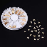 36Pcs Nail Art Decoration Kit, Nail Rhinestones Set Multi-size Jewels Metal Nail Rivets Studs Colorful Nail Art Supplies, Nail Art Striping Tape & Striping Roller Box