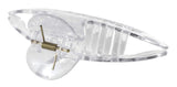 Zhooch Hair Clip - Skinny Chic & Basic Large 4.75". Hair Clip Claw, Butterfly Hair Clip with Inner teeth, Low Profile, Premium quality, Painted Strong Hold Spring. Made in Korea. (Black + Clear)