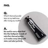 [unpa.] All-Natural Organic Charcoal Teeth Whitening and Strengthening Toothpaste for Minty Fresh Breath: Cha Cha Toothpaste, 100g (2-pack)