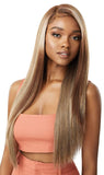 Outre LACEFRONT COLORBOMB Loose Straight Salon-Quality Colors Premium High Heat Resisitant Synthetic, Celebrity Baddies & Social Media Influencers Flaunting - KOURTNEY (3DRFF AMBER BLONDE)