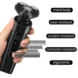 Electric Shaver Razor for Men,UICINOY Wet&Dry Metal IPX7 Waterproof Removable Mens Rotary Shavers with Type-C Charger Adapter