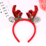 Christmas Headbands Elves Party Hats Christmas Bow Reindeer Santa Caps Snowman Costume Headbands For Christmas Holiday Party