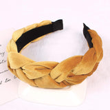 3 Pack Velvet Headbands Vintage Wide Braided Headband Thick Faux Pearl Knot Turban Headband for Women Girls