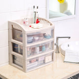 IMPR3·TREE 3 Drawer Storage Rack Cosmetic Case Organizer Artist Makeup Brushes Toiletry Jewelry Digital Accessories File