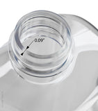 16 oz / 500 ml Clear PET (BPA Free) Plastic Oblong Flask Style Refillable Bottle with White Trigger Sprayer (6 Pack) + Labels