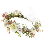 Vividsun Bridal Green Leaf flower Crown Eucalyptus Floral Headband Wedding Festivals Photo Props (C- leaf white)