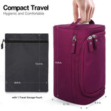 Zeamoco Toiletry Bag Dopp Kit with Travel Storage Pouch Portable Cosmetic Case for Women Bathroom Makeup Gym Shower (Waterproof Oxford, Purple)