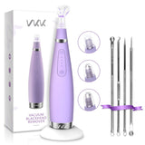 Blackhead Remover Vacuum-VKK Upgraded Blackhead Removal Vacuum Pore Cleaner, Electric Blackhead Whitehead Acne Extractor Tool Wireless Rechargeable (Purple)