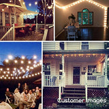 Outdoor String Lights 25 Feet G40 Globe Patio Lights with 26 Edison Glass Bulbs(1 Spare)
