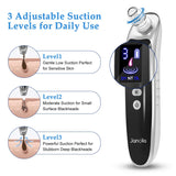 Janolia Blackhead Remover, Pore Vacuum Cleaner with LCD Display and 6 Suction Head, Blackhead Extractor Tool for Blackhead, Whitehead, Acne Removal
