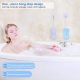 HelloCreate Silicone Bath Body Scrubber Exfoliating Massage Shower Brush Baby Shampoo Brush