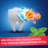 Y-Kelin 180 tabs Denture Cleansing Tablets(6 Months Supply)-Removing Bad Odor, Plaque, Stains from Dentures, Retainers, Night Guards, Mouth Guard(pack of 6)