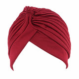 Ever Fairy Many Pack Stretch Polyester Turban Head Cover Twisted Pleated Headwrap