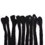 24 Inch Handmade Dreadlocks Extensions Faux Locs Hair Braids Havana Dreadl Extensions Unisex Reggae Hippie Hairpieces for Men and Women 30 strands/Pack Black to Dark Grey
