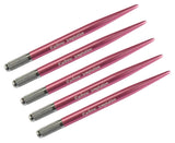 Xiaoyu 5PCS Microblading Pens Manual Tattoo Eyebrow Pens for Permanent Makeup Tattoo Supplies - Pink