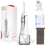 ANSWER Y&M Cordless Water Flosser, 300ML Water Pick Teeth Cleaner 40 Days Battery Life Portable IPX7 Waterproof Dental Oral Irrigator Home & Travel for Braces and Bridges Care