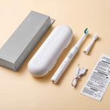 Sonic Electric Toothbrush for Adults Chirdren, 2 Dupont Brush Heads, 2 Modes, 2-Minute Built-in Timer, Recommended by Dentist, Waterproof, USB inductive Charging, Toothbrush Box (229 White)