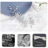 Easedaily Bride Wedding Hair Vine Silver Flower Headbands Crystal Headpieces Pearl Bridal Hair Accessories for Women and Girls