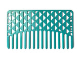 Go-Comb - Wallet Sized Hair & Travel Comb - Wide Tooth - Turquoise Facets