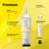 Hawink Tattoo Cartridge Needles #10 Bugpin 7 Magnum M-Taper 50PCS with Membrane Professional Disposable EN05C-50-1007M1