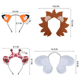 12 PCS Forest Zoo Animal Headbands-Kids Adults Jungle Safari Theme Party Hairbands for Baby Shower Photo Props Birthday Halloween Christmas