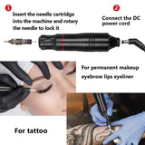 Romlon Tattoo Pen Kit - Complete Tattoo Machine Kit Rotary Tattoo Machine Pen Mini Power Supply 20Pcs Cartridge Needles Skin Practice Foot Pedal Tattoo Accessories for Beginers Tattoo Artists