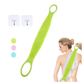 Silicone Back Scrubber for Shower Exfoliating Upgrade Material Long Handle Bathing Brush Belt for Body Massage and Skin Clean