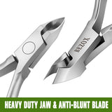BEZOX Cuticle Nippers Cuticle Clippers - Stainless Steel Professional Cuticle Cutter Hangnails Trimmers - Full Jaw(6mm)