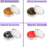 KKDAO 1 oz 30 Pack Aluminum Tin Cans Empty Containers Screw Top Round Metal Cans with Screw Lids for Cosmetic,Candle,Spices, Candy, Coffee Beans, DIY, Earrings, Rings, Tea or Gift
