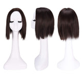 REECHO 12" Synthetic Hair Topper Wiglet Hair Enhancer with 3 Clips in Straight Hair Extensions Hair Closure Piece Hairpieces for Women - Dark Brown