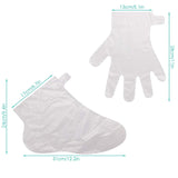200 Pcs Paraffin Wax Bath Liners Hands & Feet - Plastic Hand Foot Covers Disposable Therapy Bags, Spa Pedicure Accessories for Women Men with Stickers…