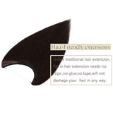 18 Inches Hidden Crown Hair Extensions One Piece Invisible Wire Hair Extensions Secret Miracle Wire In Hairpiece With Transparent Fish Line Headband No Glue Straight #2 Dark Brown 65g