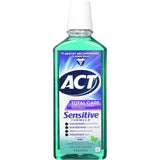 Act Total Care Mild Mint Anticavity Fluoride Sensitive Mouthwash, 18 Ounces (Value Pack of 5)