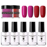 NICOLE DIARY Dip Nail Powder Nail Starter Kit Acrylic Dipping Nail Powder System Clear Liquid Acrylic Pigment(Comes with Base, Activator, Top, Bond and Brush Saver)